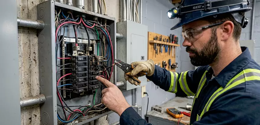Breaker Box Short Circuit Repair in Stoneham