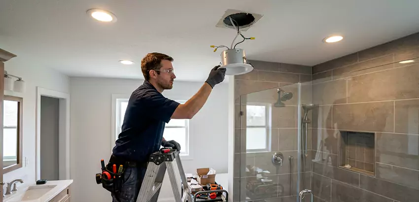 Bathroom and Shower Recessed Lighting Installation in Stoneham